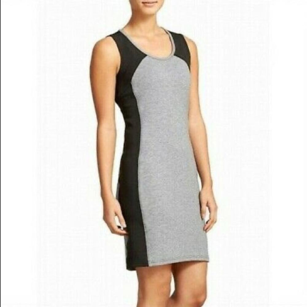ATHLETA dress Size Small Stretch Heather Colorblock Scoop Neck Casual bodycon